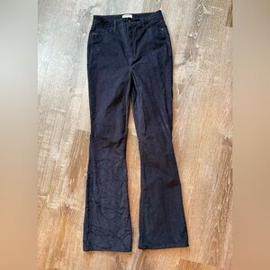 Old Navy Women's Black Secret Slim Flare Corduroy Pants 8 TALL 35” Inseam